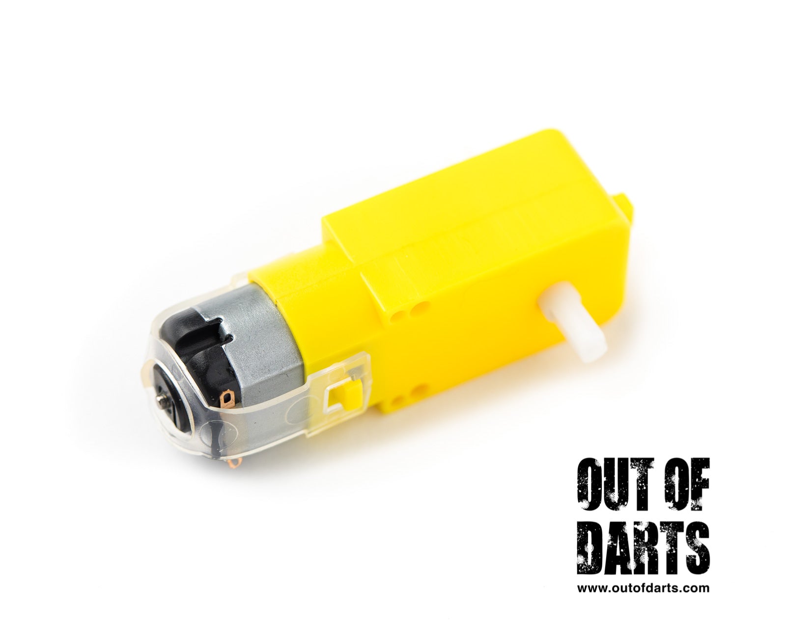 Plastic gear motor Yellow 3-6V Dual axis (works on 12v for light duty)