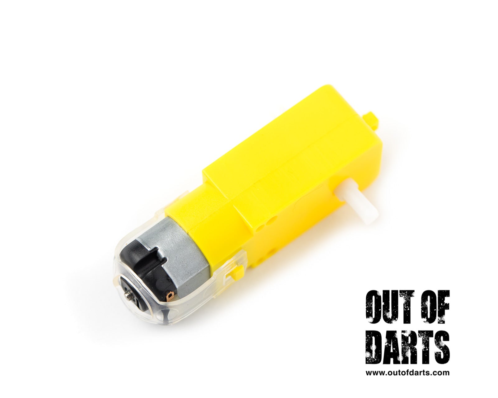 Plastic gear motor Yellow 3-6V Dual axis (works on 12v for light duty)