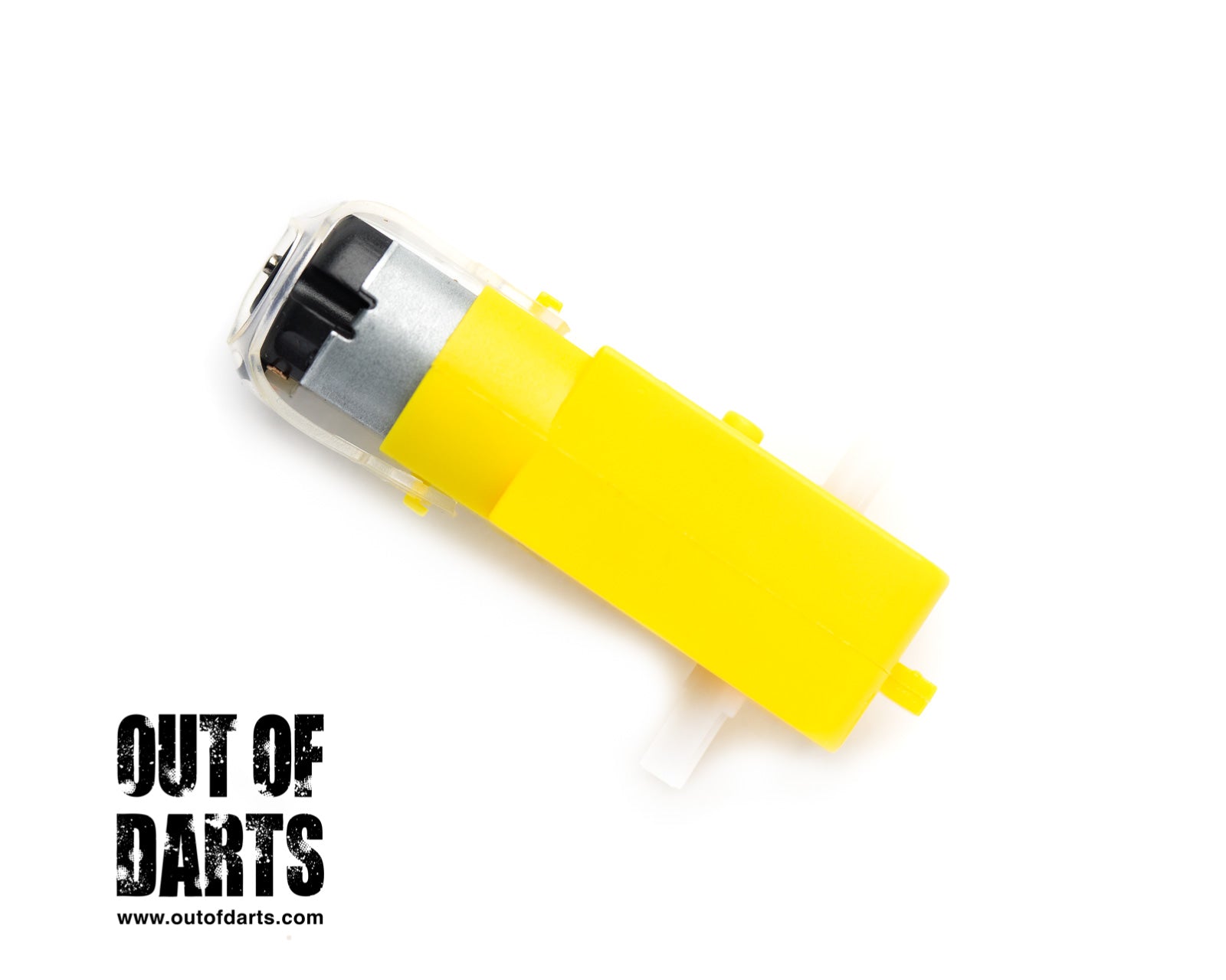 Plastic gear motor Yellow 3-6V Dual axis (works on 12v for light duty)