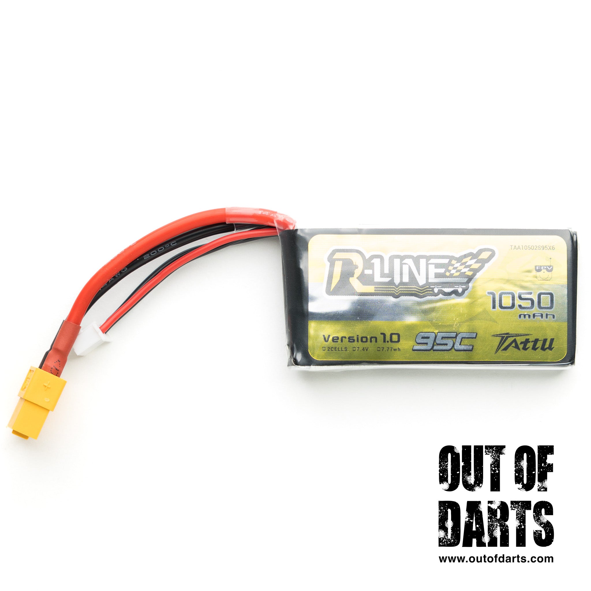 Tattu R-line 1050mAh 2S 95C LiPo (XT60)