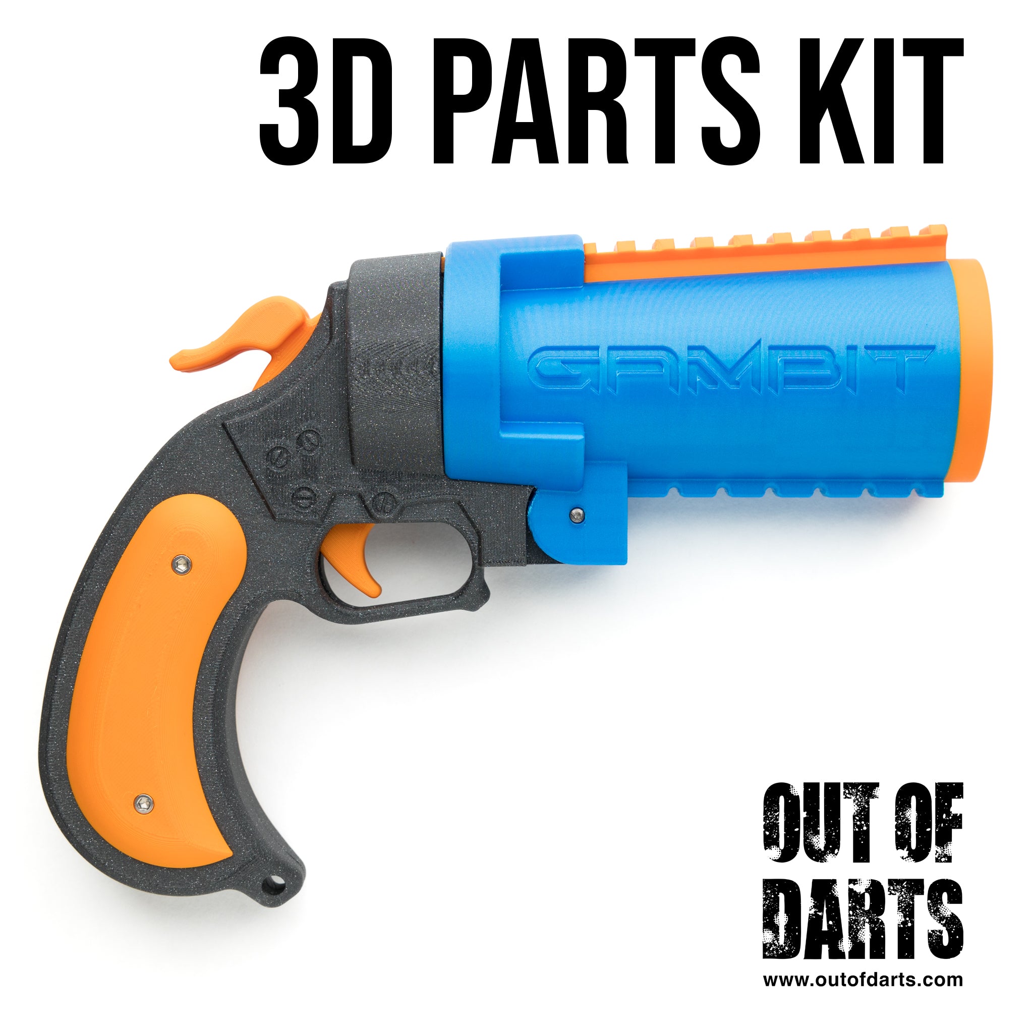 Flux Labs Gambit 40MAX Blaster 3D Parts + Hardware Kit